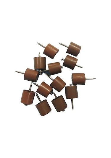 Çivili Raf Pimi Duvar Dolap Mobilya Pimi Sert Plastik Raf Tutucu Kahverengi 100 Adet Tekli 1 Paket