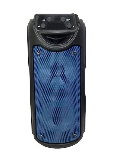 1558 3 İnc Rgb Ledli Radyolu Taşınabilir Bluetooth Hoparlör Parti Speaker