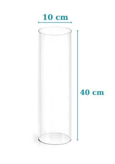 Pelet Sobası İçin Borosilikat Cam Boru 40 Cm
