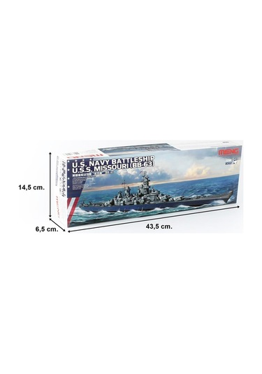 Meng Ps-004 1/700 Ölçek Amerikan U.s.s. Missouri Bb-63 Savaş Gemisi, Plastik Model Kiti