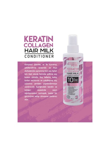 Kimyasal Işlem Görmüş Ve Aşırı Yıpranmış Saçlara Özel Keratin & Collagen Saç Bakım Sütü 200ml