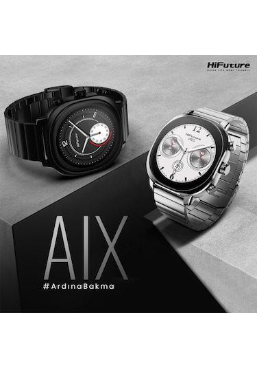 HiFuture AIX BT Arama 1,43" AMOLED IP68 Nabız SpO2 Takipli Akıllı Saat  (Distribütör Garantili)