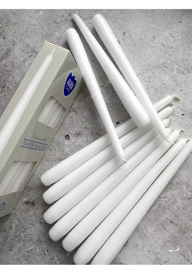 Candle Light Co. Antika İç Mekan Mumları 10 Adet 186554452 Beyaz