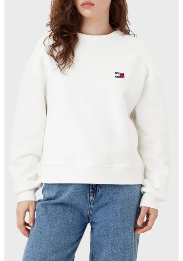 Tommy Jeans Bayan Sweat Dw0dw19408 Ybl Beyaz Beyaz Tommy Jeans Bayan Sweat Dw0dw19408 Ybl Beyaz Beyaz