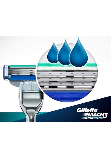 Gillette Mach3 Turbo Tıraş Makinesi + Yedek Başlık 2'li