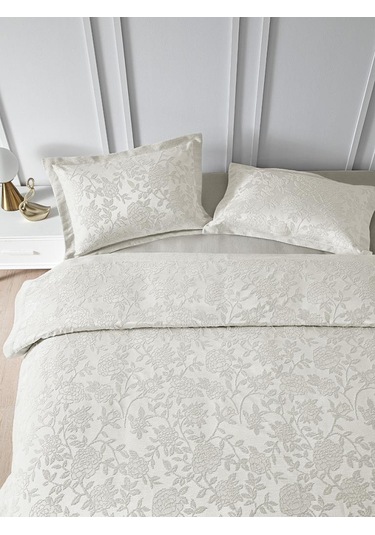 Yatak Örtüsü Seti Jakarlı Estela Krem