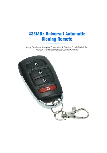 Hombey 433mhz 4 Tuşlu Akıllı Kopyalama Kumanda: Garaj Kapısı, Elektrikli Kapı Kontrolü, Ht12d/2262 Kod Desteği - 1 Adet