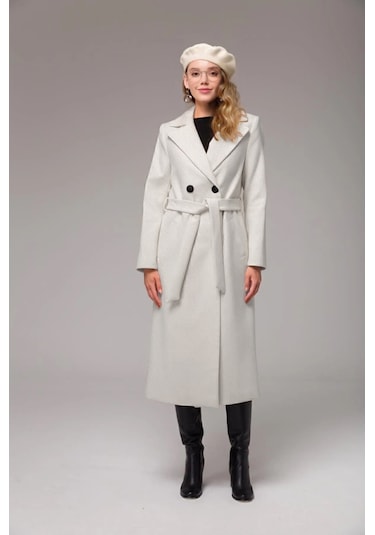 Tam Boy Kaşe Kaşmir Ekru Kaban 001