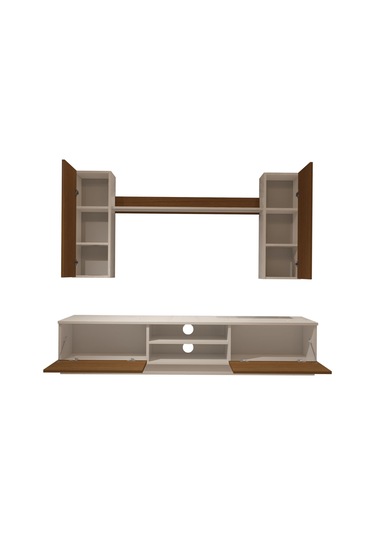 Decoraktiv Eko 5db Mdf Dvd Tv Ünitesi Tv Sehpası Beyaz - Ceviz