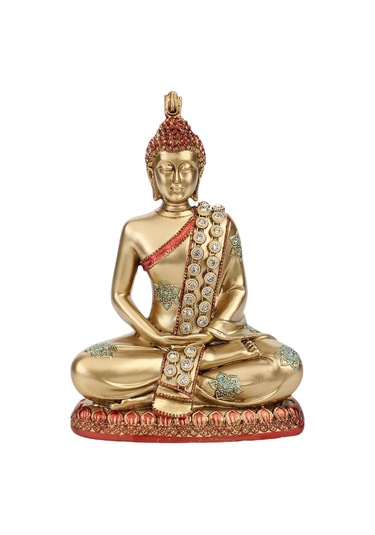 Suntek Tayland Buda Heykeli Çiftlik Evi Tatil Yemek Odası 14x7.5x19.5 Cm