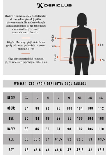 Bej Dericlub Wm021 Gerçek Deri Biker Kadın Deri Mont