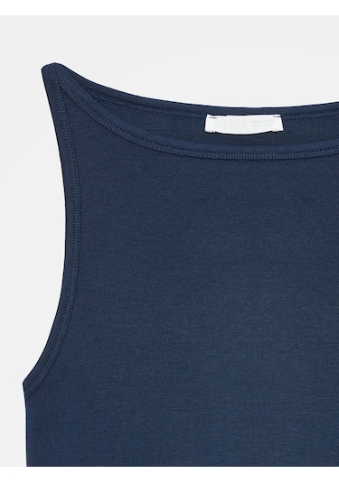 Dilvin 21048 Halter Yaka Top-lacivert Lacivert