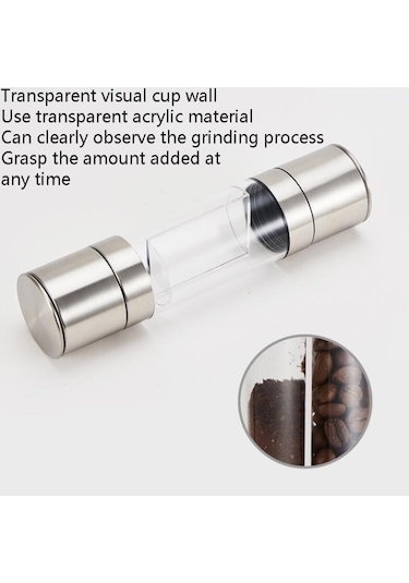 Cbtx 2'si 1 Arada Paslanmaz Çelik Manuel Karabiber Değirmeni