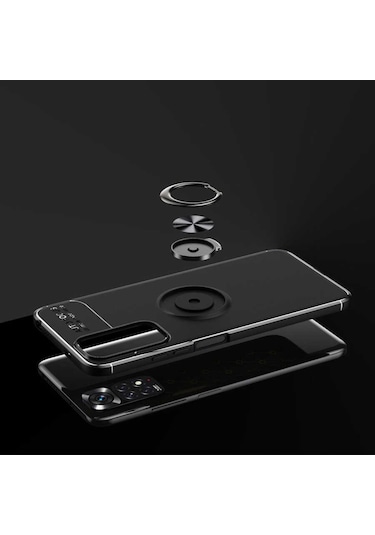 Xiaomi Redmi Note 11S Global Kılıf Yüzüklü Magnetli Ravel Case