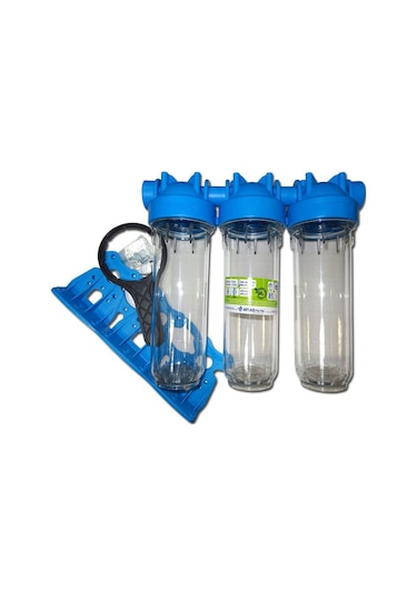 Atlas 3/4" 10" İnch Dp10 Trıo Daire Girişi 3"Lü Boşfiltre Kabı