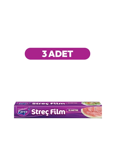 Streç Film 15 Metre X 3'lü Ekonomik Set