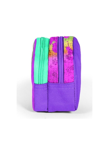 Coral High Kids Mor Pembe Köpek Desenli İki Bölmeli Kalem Çantası 12082