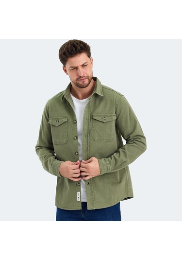 The Crow PETER Erkek  Haki Gömlek