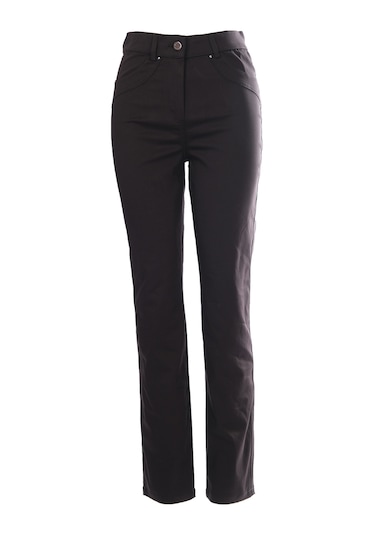 Seleste Minimalist Yüksek Bel Kadın Pantolon - Regular Fit - Günlük & Ofis Siyah