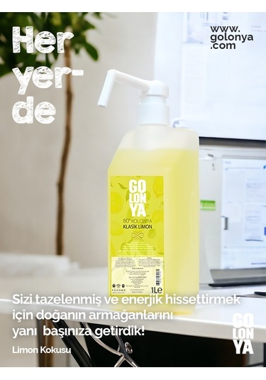 Golonya Klasik Limon Kokulu Sprey Kolonya 1 L