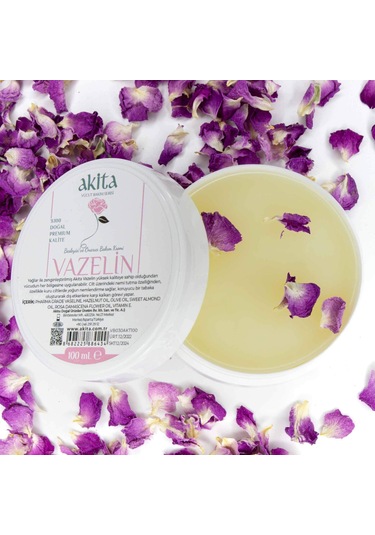 Akita Onarıcı ve Besleyici Vazelin Gül 100 ML