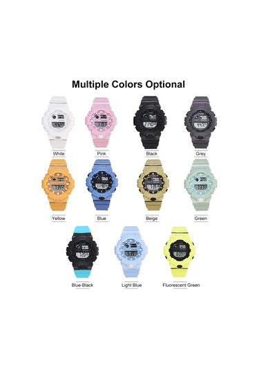Xr4558 Çok Fonksiyonlu Şık Spor Dijital Elektronik Saat Şık Unisex Kol Saati Öğrenciler İçin Erkekler Kadınlar Aşıklar Çok Renkli