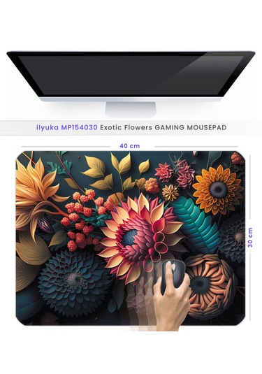 40x30cm Gaming Oyuncu Mousepad Exotic Flowers Mp154030