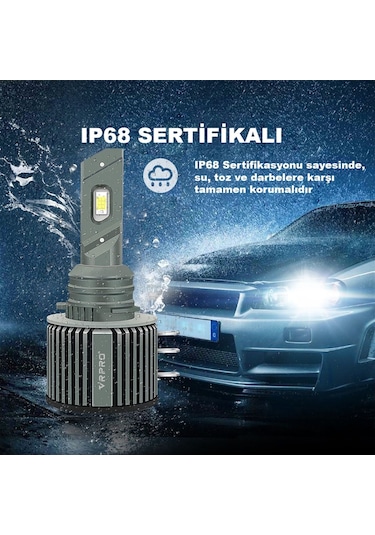 Vrpro H15 Led Xenon Far Ampulü Csp Çip Arza Işıgı Yakmaz