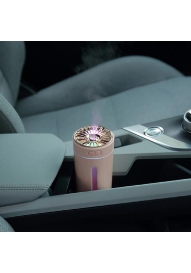 Novahub Taşınabilir Araba Hava Nemlendirici Siyah - 2 Renkli Işık Modu - 300ml Su Kapasitesi