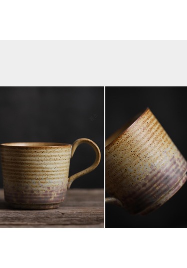 Suntek Seramik Kahve Kupa 360 Ml Japon Tarzı Retro Latte Stil-d