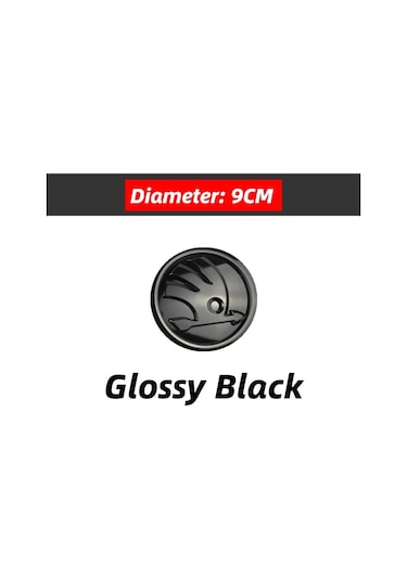 Parlak Siyah 9cm-pcs-80mm 90mm Abs Amblem Skoda Fabia 1 2 Octavia A7 Rs Superb Hızlı Yeti Karoq Görüş Araba Kafa Ön Ark