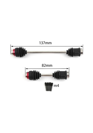 Didadodo Traxxas E-maxx 1/10 Rc Araç Çelik Merkez Şaft Takımı Siyah, 2 Parça