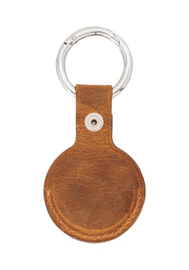 Airtag Uyumlu Deri Anahtarlık, G19 Taba