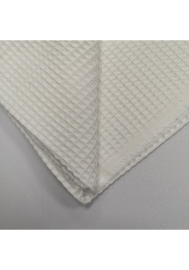 Waffle Pike Bornozluk Kumaş 100% Pamuk W-01 Beyaz