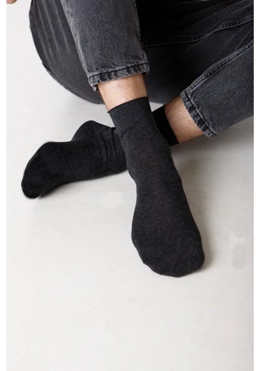 Smolenskie Erkek Pamuklu Çoraplar, 10 Çift Çorap Seti. 135611253 Koyu Gri