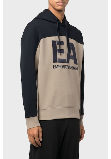 パーカー・フーディ EMPORIO ARMANI Men Sweater 6L1MB1 1JHSZ0137 BEIGE Emporio Armani Beige Cotton Blend Sweatshirt - Men's Clothing
