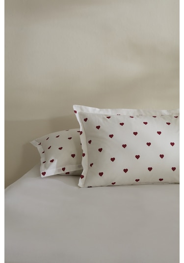 Karaca Home Amour 2'li Yastık Kılıfı Kırmızı Kırmızı