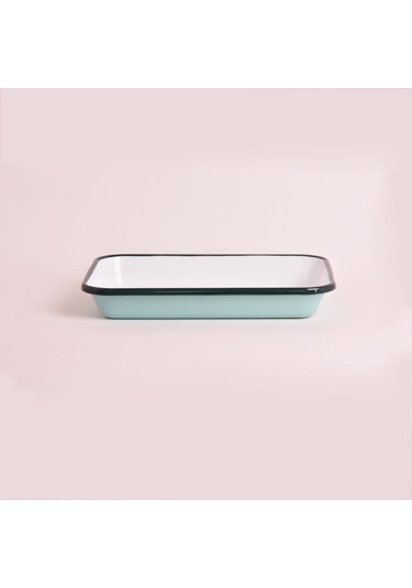 Emaye Meze Tabağı Nil Mavi 27 X 19 Cm Mavi