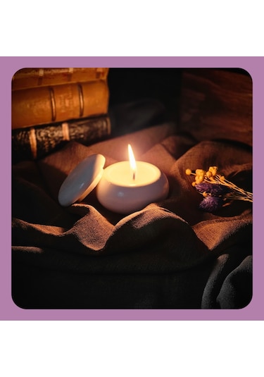 Aurora Tealight Mumluk Dekoratif Obje El Yapımı Tekli Beyaz