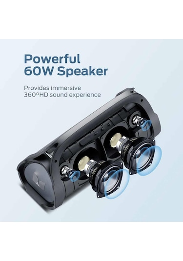 Monster Adventurer Max Boombox 60 W Çift Subwoofer IPX7 Bluetooth 5.0 Hoparlör