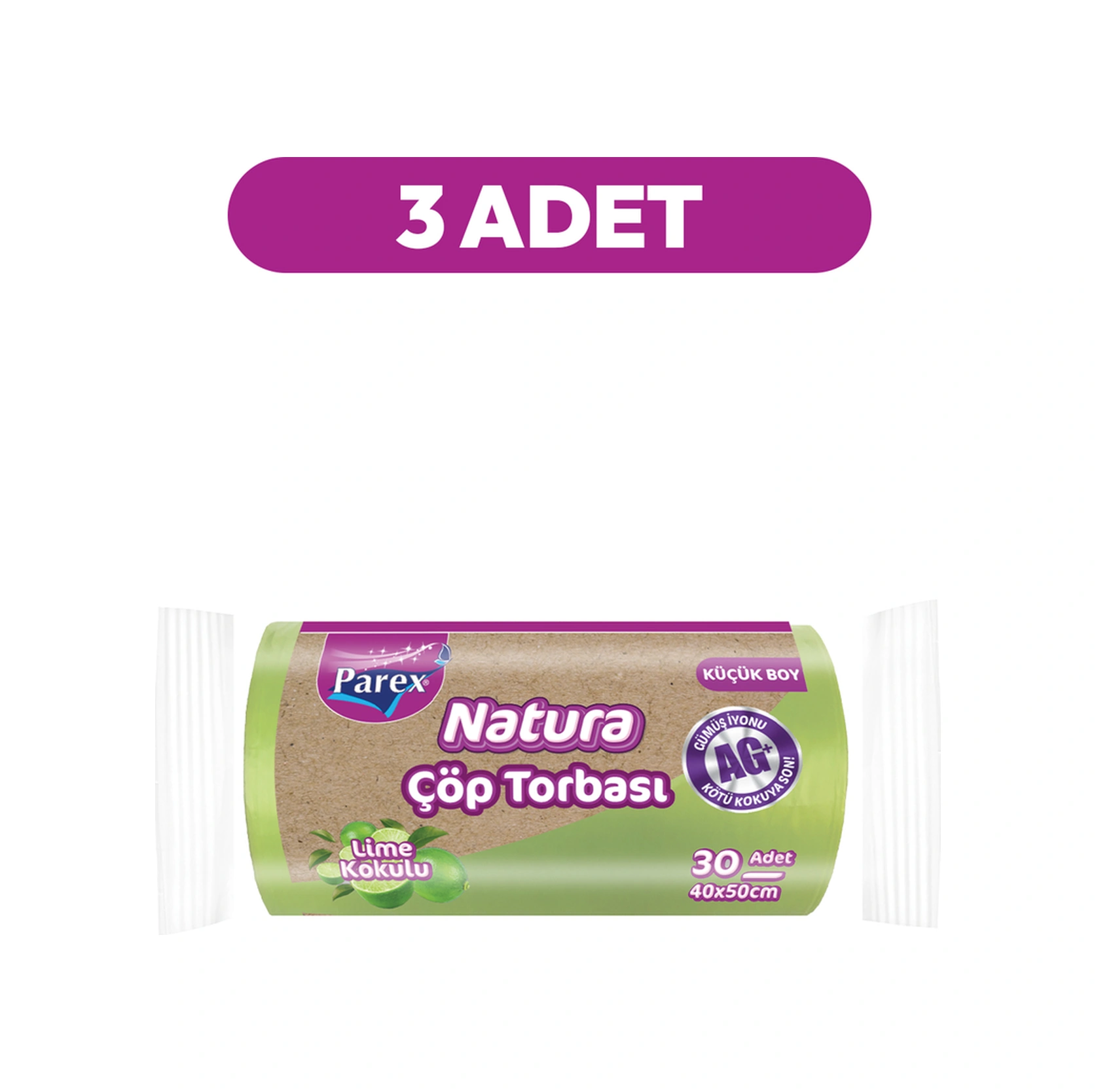 Natura Çöp Torbası Küçük Boy 30'lu 40 X 50 Cm Üçlü Paket