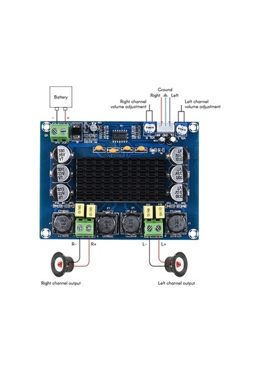 Novahub 120w Stereo Ses Güçlendirici Modül, Dıy Araç Ve Bilgisayar Hoparlör Sistemi İçin, Yüksek Verimlilik