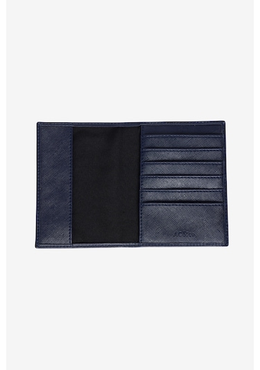 Ac&co / Altınyıldız Classics Erkek Özel Hediye Kutulu Lacivert Suni Deri El Yapımı Pasaportluk Lacivert