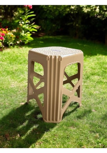 Karatay Orta Boy Plastik Mutfak, Banyo, Balkon Ve Bahçe Taburesi Krem