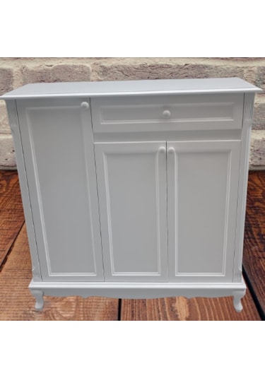 Bengi Ayakkabılık  Çok Amaç Model Parlak Beyaz 3 Kapaklı