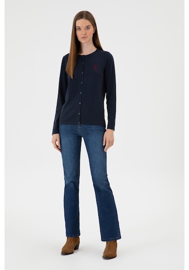 U.s. Polo Assn. Kadın Lacivert Hırka Triko 50313624-vr033 Lacivert