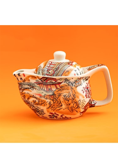 Kosova Dem-131-1 Isıya Dayanıklı Porselen Demlik 400 Ml Çok Renkli