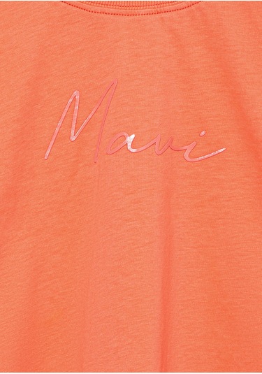 Mavi - Mavi Logo Baskılı Pembe Crop Tişört 7610181-71271 Pembe