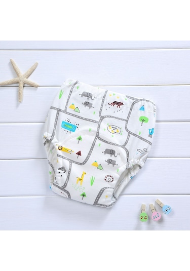 Reedark Yıkanabilir Su Geçirmez Bebek Bezi - Kore Pamuklu Kumaş, 15-23 Kg İçin, Hayvan Desenli 2 Numara