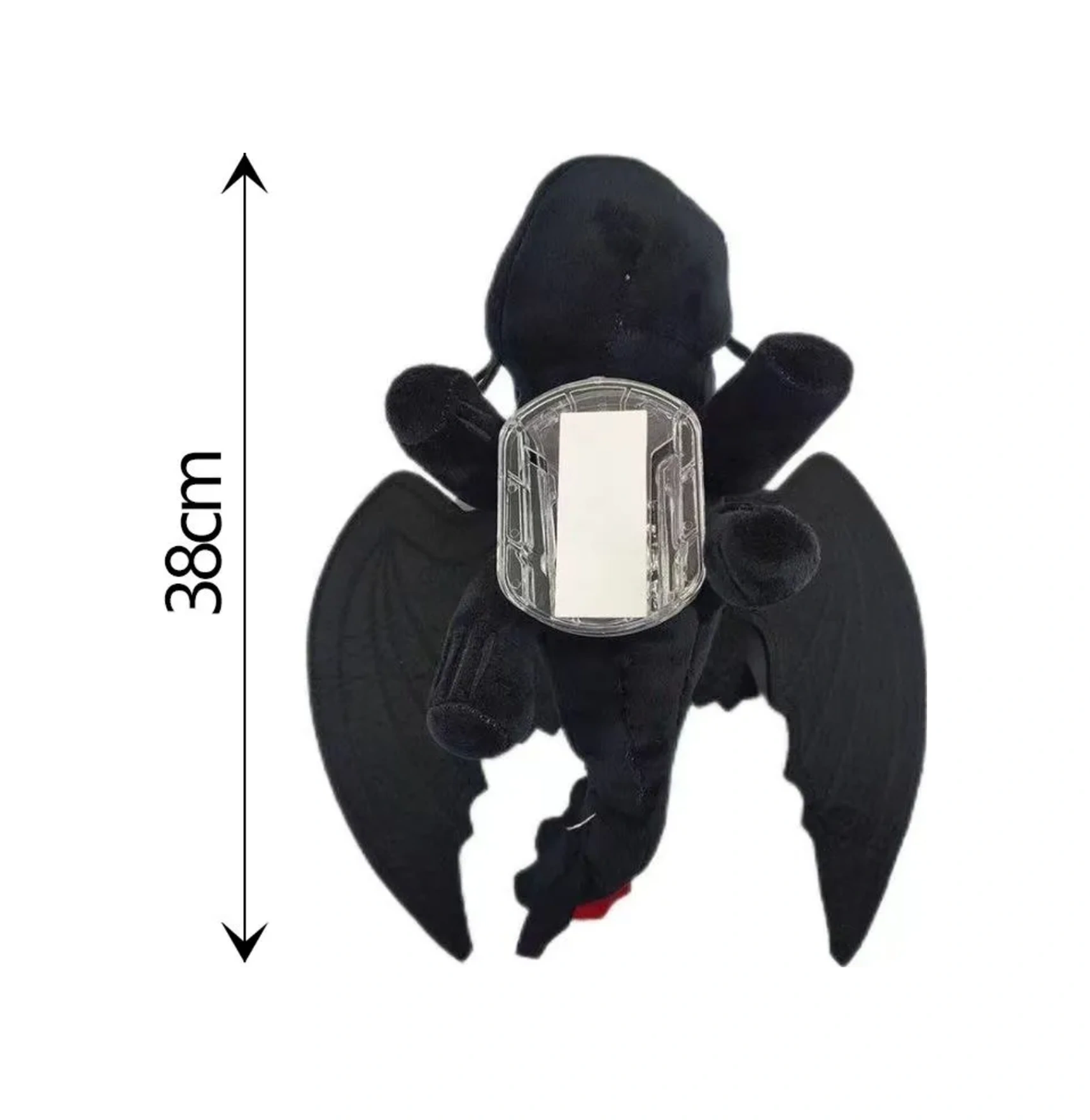 Padalink Siyah 27cm Uçan Kanatlı Ejderha Araba Tavan Dekorasyonu - Moto Kask Aksesuarı Peluş Figür
